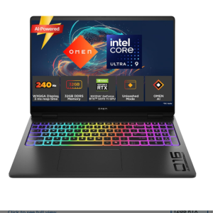 HP Omen 16 Max, Intel Ultra 9 275HX, 12GB NVIDIA RTX 5070 Ti (32GB DDR5,1TB SSD) 240 Hz, 3ms, IPS, WQXGA, 16''/40.6Cm, Win11, M365* Office24, Black, 2.75Kg, ah0190TX, RGB Backlit, AI Gaming Laptop